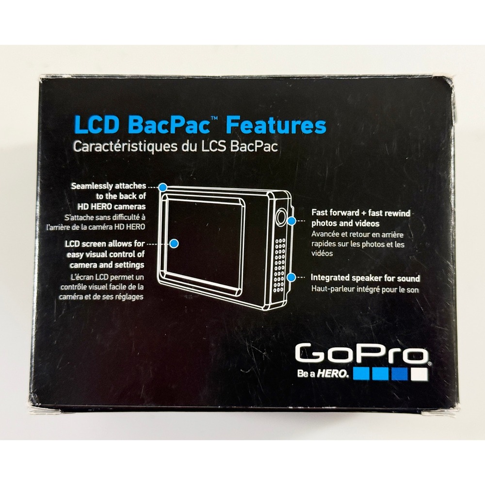 GoPro LCD BacPac Screen Accessory Black ALCDB-001 for HD HERO Cameras